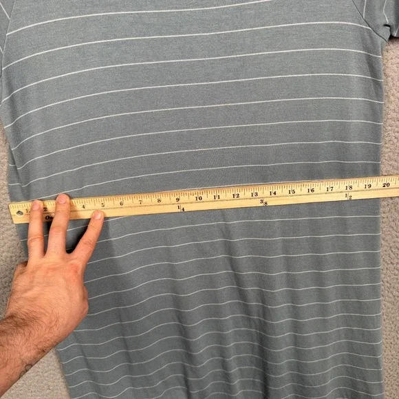 Free Fly Dress Womens XL Gray Stripe Dockside Stretch Active Outdoor Coastal - Picture 11 of 12